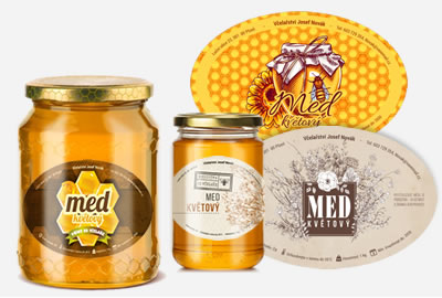 Etikety na med oválne 90x61mm