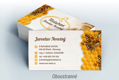 Vizitky pre včelárov obojstranné