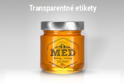 Transparentné etikety na med šesťhranné 62x61mm zaoblené