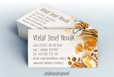 Vizitky pre včelárov jednostranné