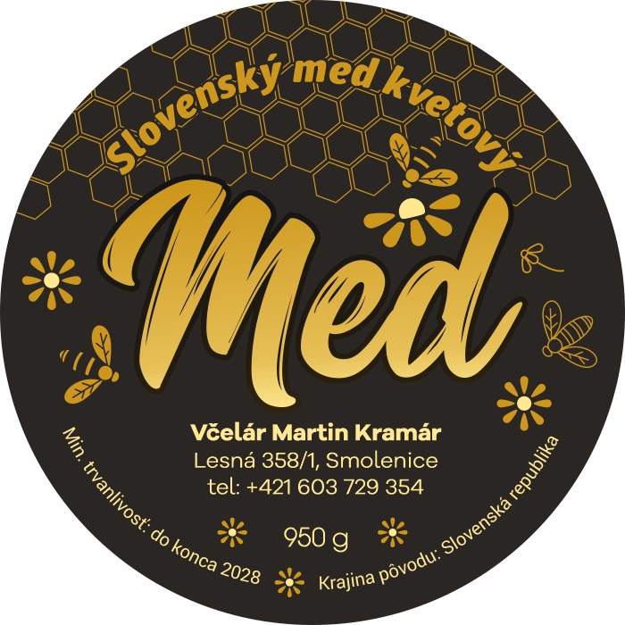 Etiketa na med - 60emk-75 60emk-75