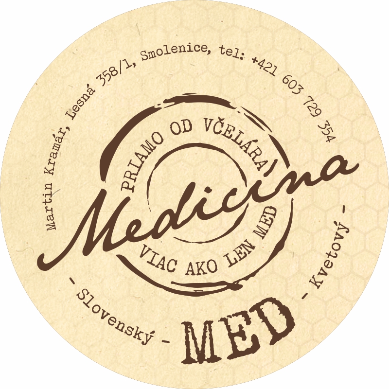 Etiketa na med - 60emk-78 60emk-78