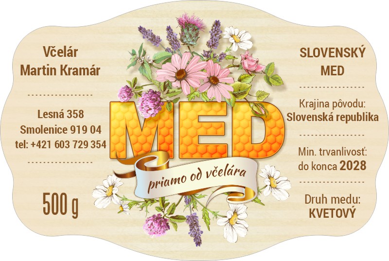 Etiketa na med - emdv- 6 emdv-6