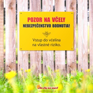 Cedule pozor včely - 420x300mm - CD48