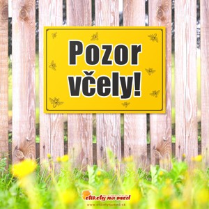 Cedule pozor včely - 420x300mm - CD49