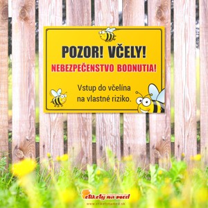 Cedule pozor včely - 420x300mm - CD50