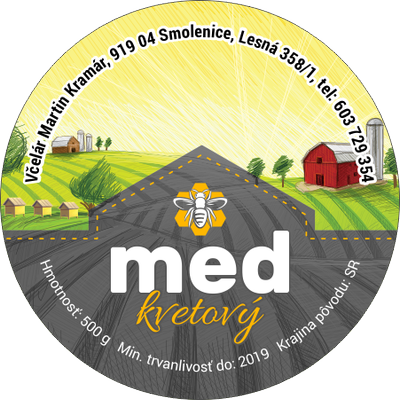 Etiketa na med - 45mm-emk-1