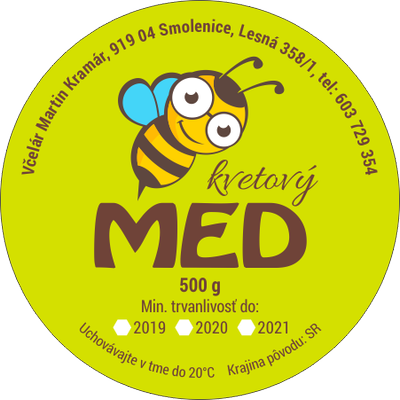 Etiketa na med - 45mm-emk-14