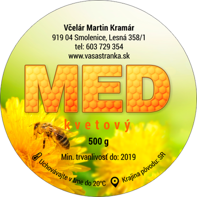 Etiketa na med - 45mm-emk-2