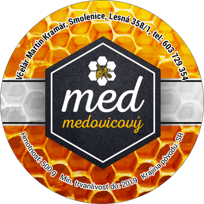 Etiketa na med - 45mm-emk-20