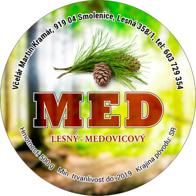 Etiketa na med - 45mm-emk-23