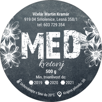 Etiketa na med - 45mm-emk-3