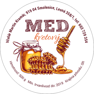 Etiketa na med - 45mm-emk-6