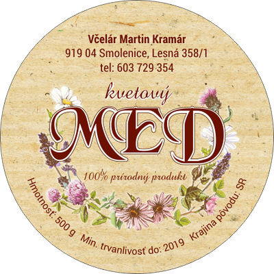 Etiketa na med - 45mm-emk-9