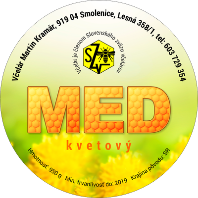 Etiketa na med - 60emk-13