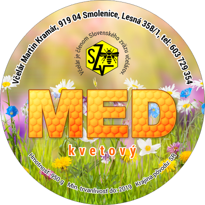 Etiketa na med - 60emk-14