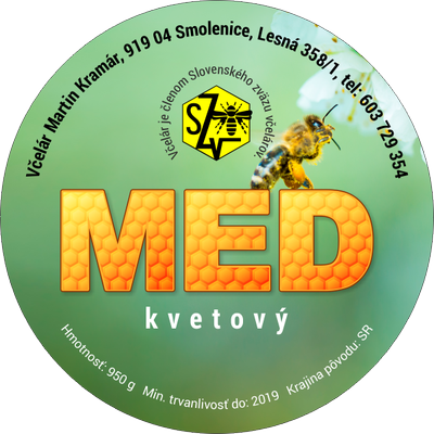 Etiketa na med - 60emk-15