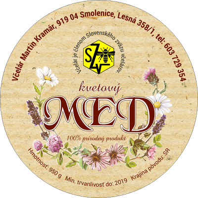 Etiketa na med - 60emk-16