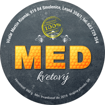 Etiketa na med - 60emk-23