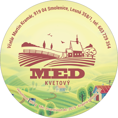 Etiketa na med - 60emk-25