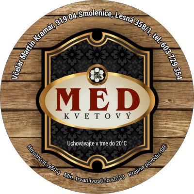 Etiketa na med - 60emk-28