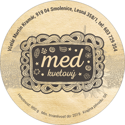 Etiketa na med - 60emk-30