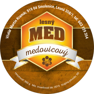 Etiketa na med - 60emk-32