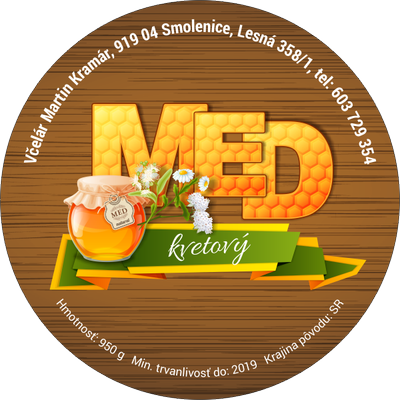 Etiketa na med - 60emk-35