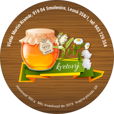 Etiketa na med - 60emk-36