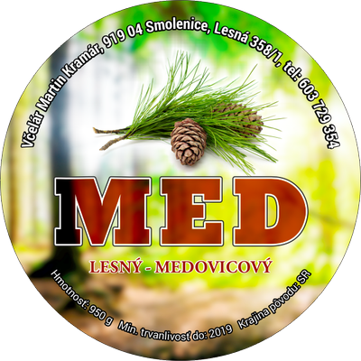 Etiketa na med - 60emk-40