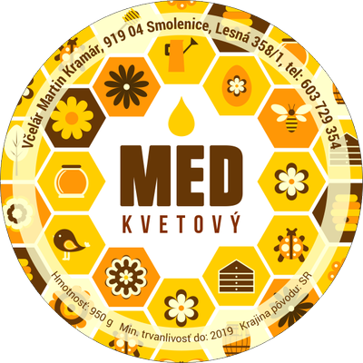 Etiketa na med - 60emk-44