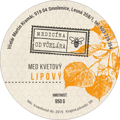 Etiketa na med - 60emk-48