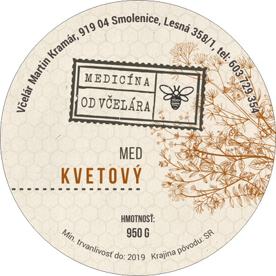 Etiketa na med - 60emk-50