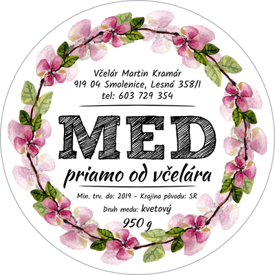 Etiketa na med - 60emk-53