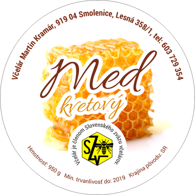 Etiketa na med - 60emk-8