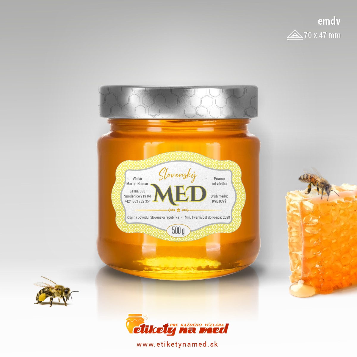 Etiketa na med - emdv- 1