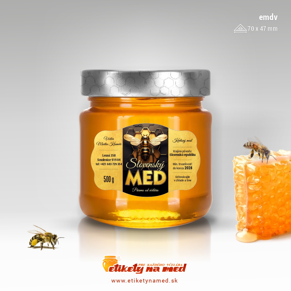 Etiketa na med - emdv- 11