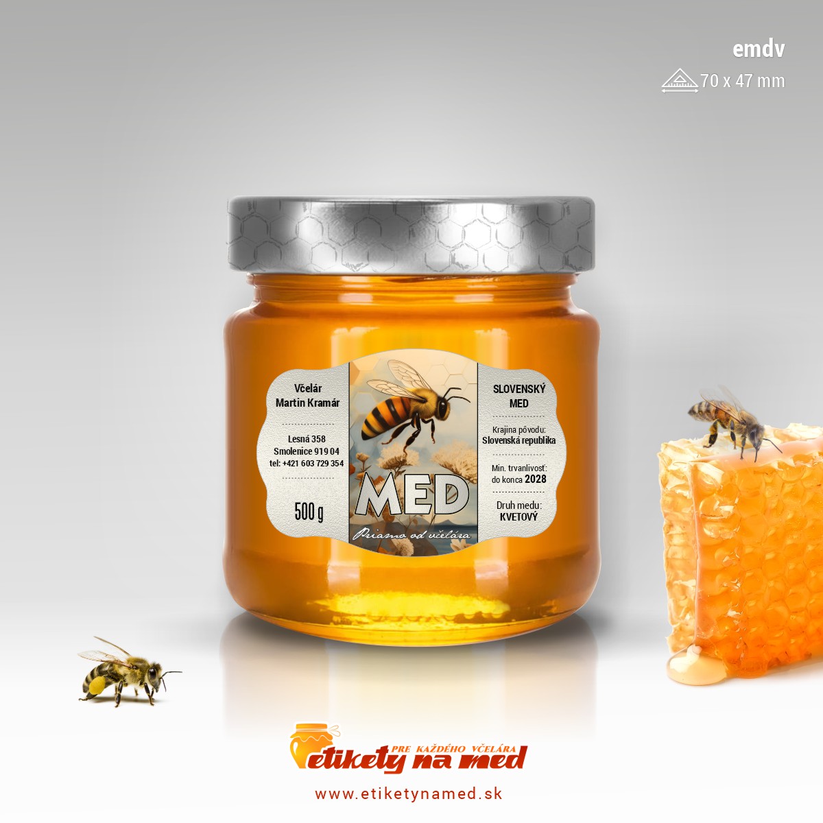 Etiketa na med - emdv- 12