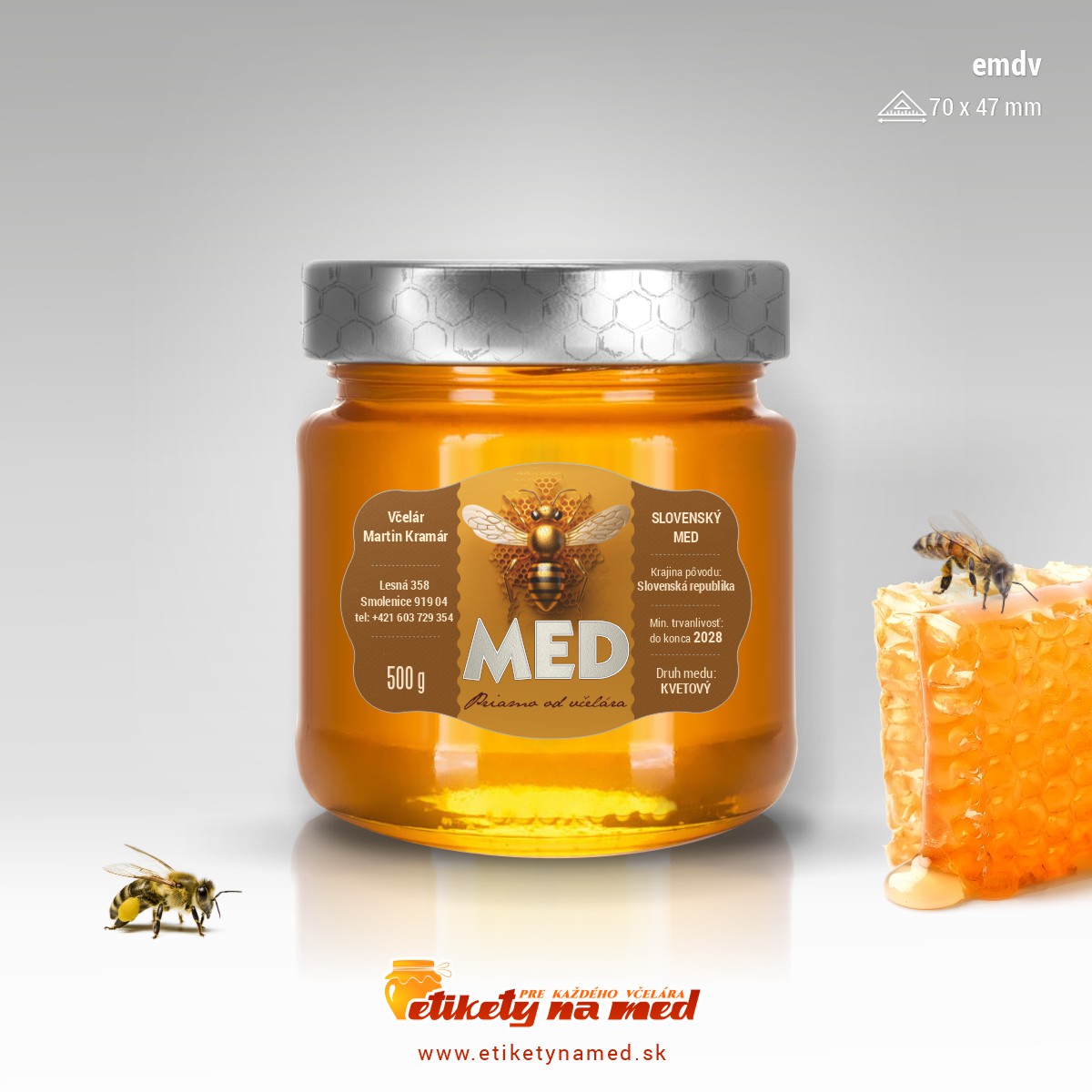 Etiketa na med - emdv- 2