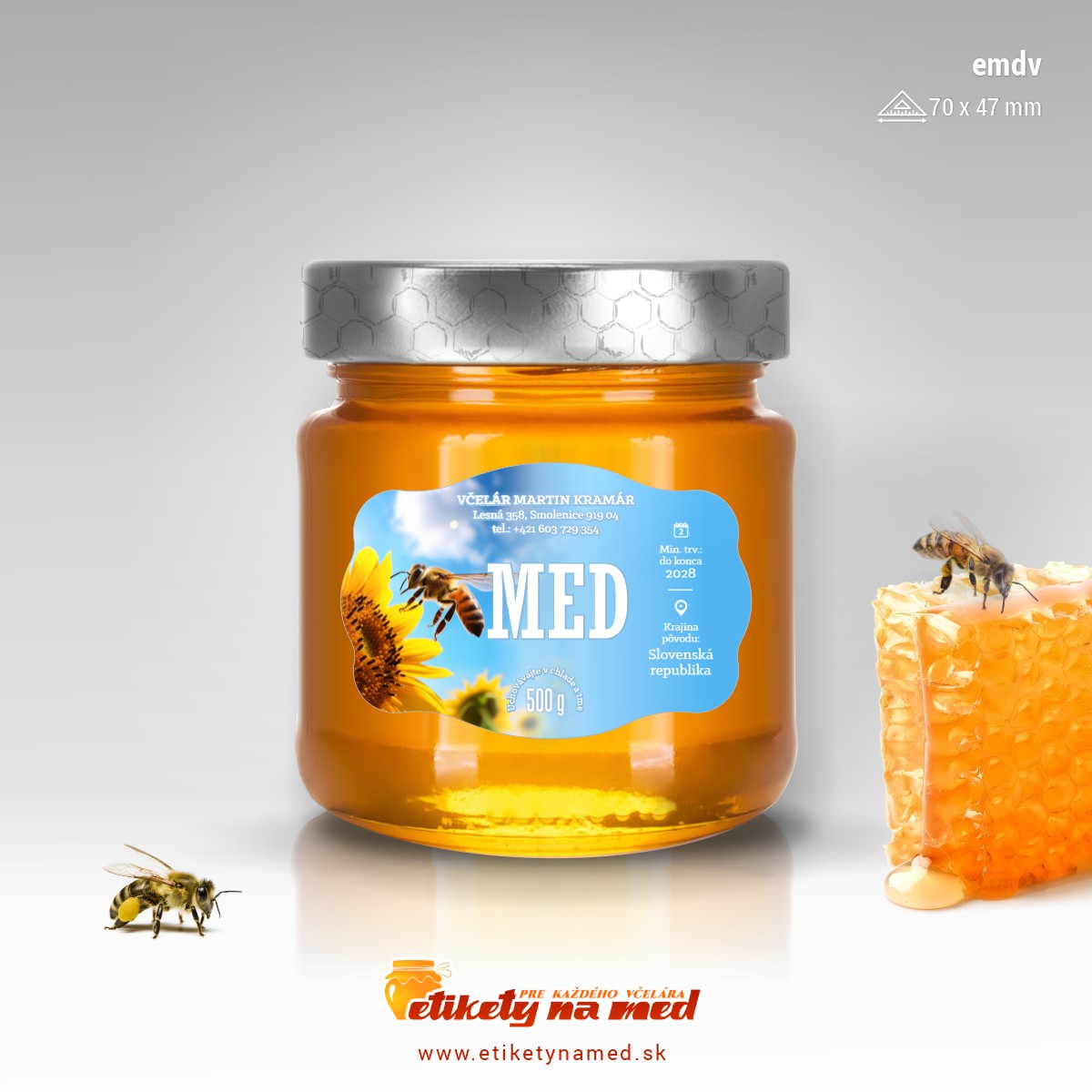 Etiketa na med - emdv- 24