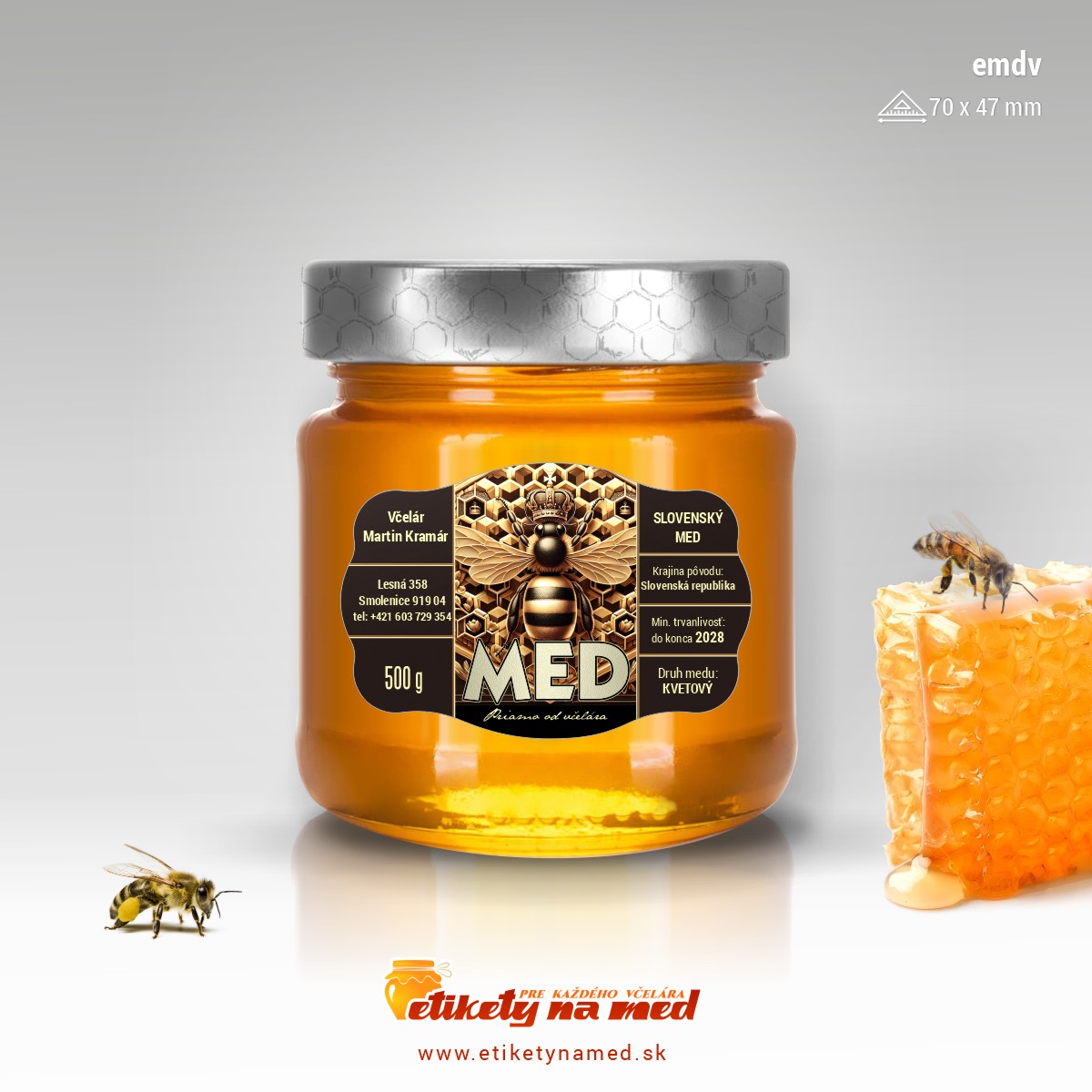 Etiketa na med - emdv- 3