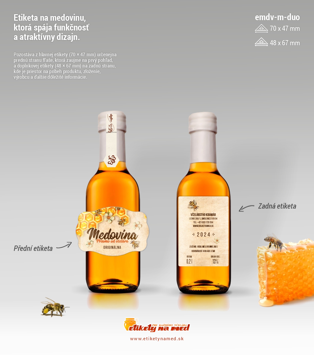 Etikety na medovinu predn&eacute; a zadn&eacute; - emdv-m-duo-1