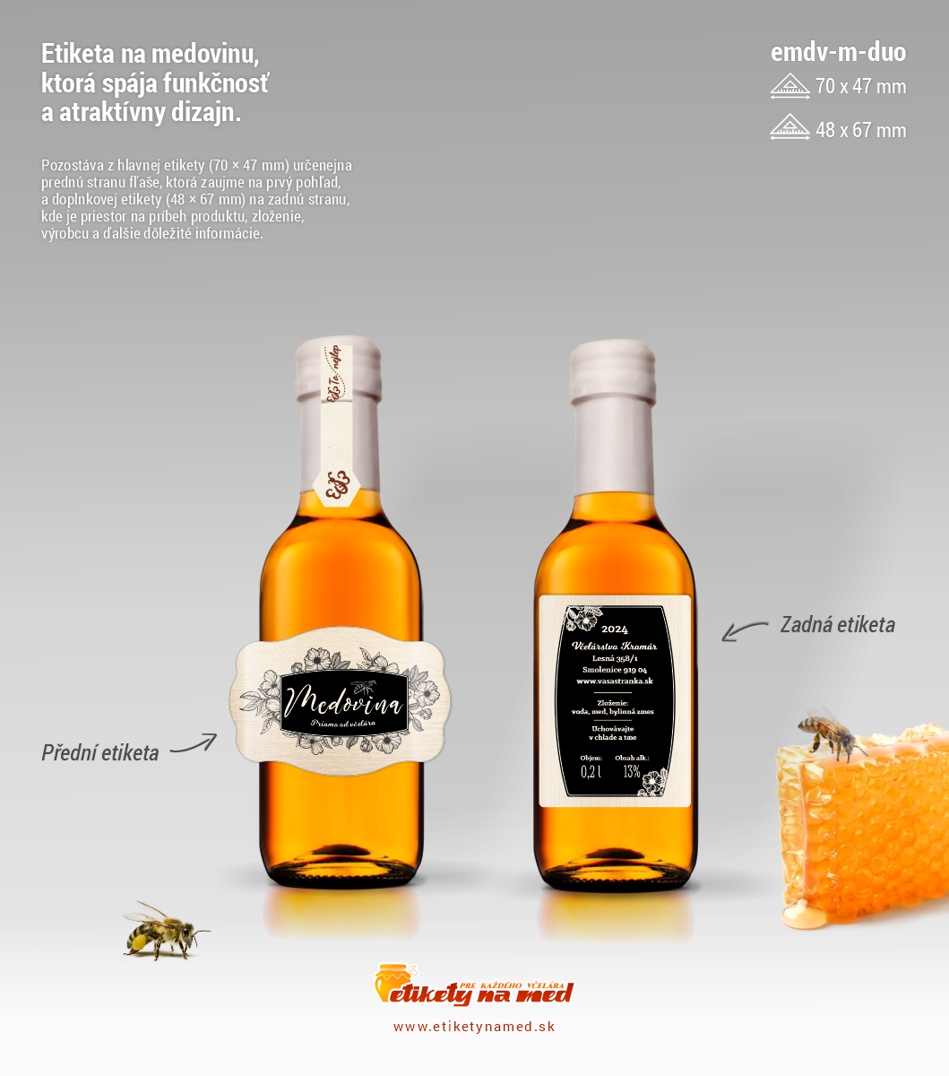 Etikety na medovinu predn&eacute; a zadn&eacute; - emdv-m-duo-4