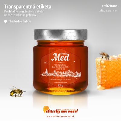 Transparentn&aacute; etiketa &ndash; biela farba - emh2trans-bw 17