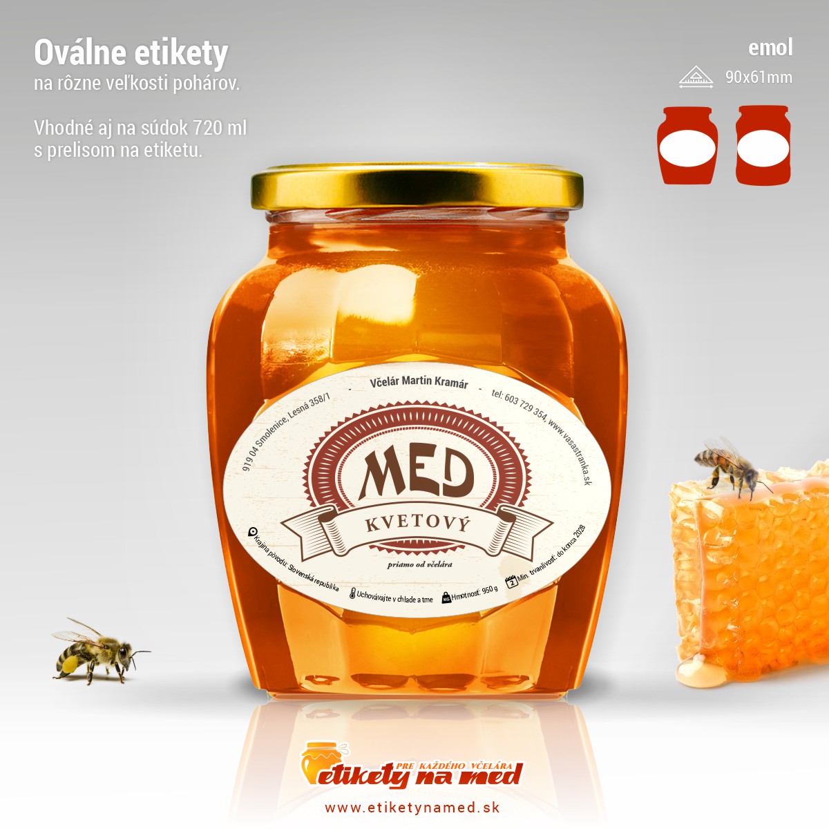 Etiketa na med - emol- 30