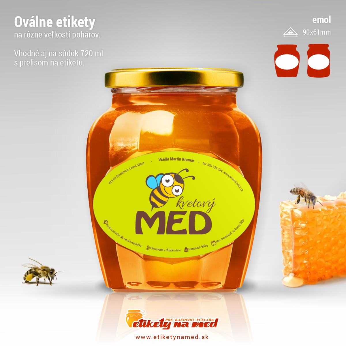 Etiketa na med - emol- 33