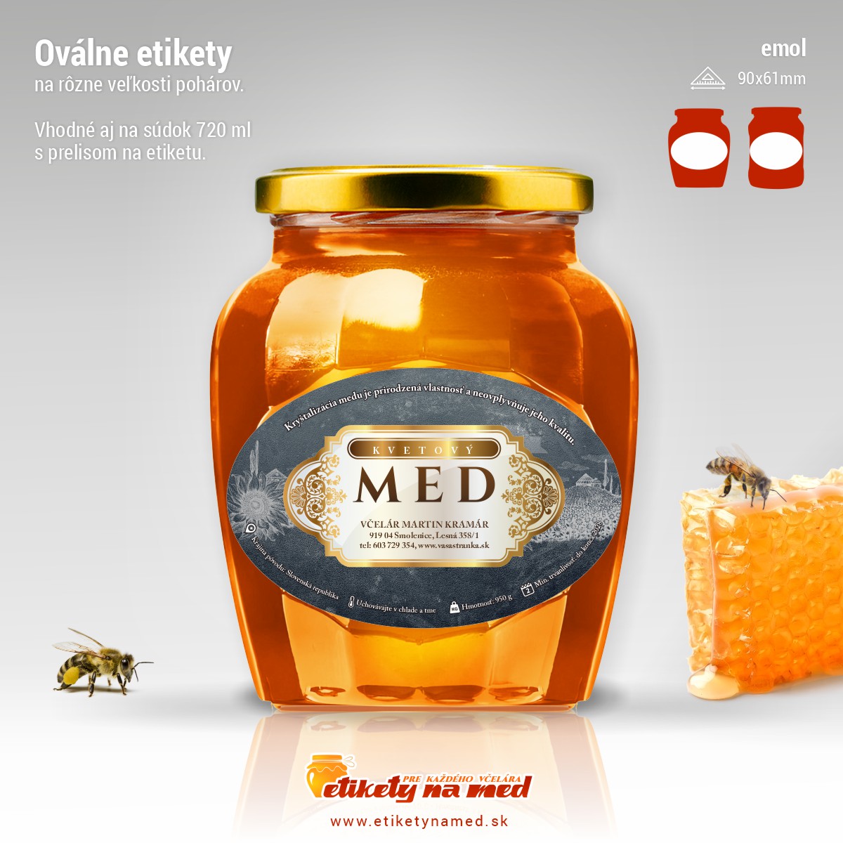 Etiketa na med - emol- 36