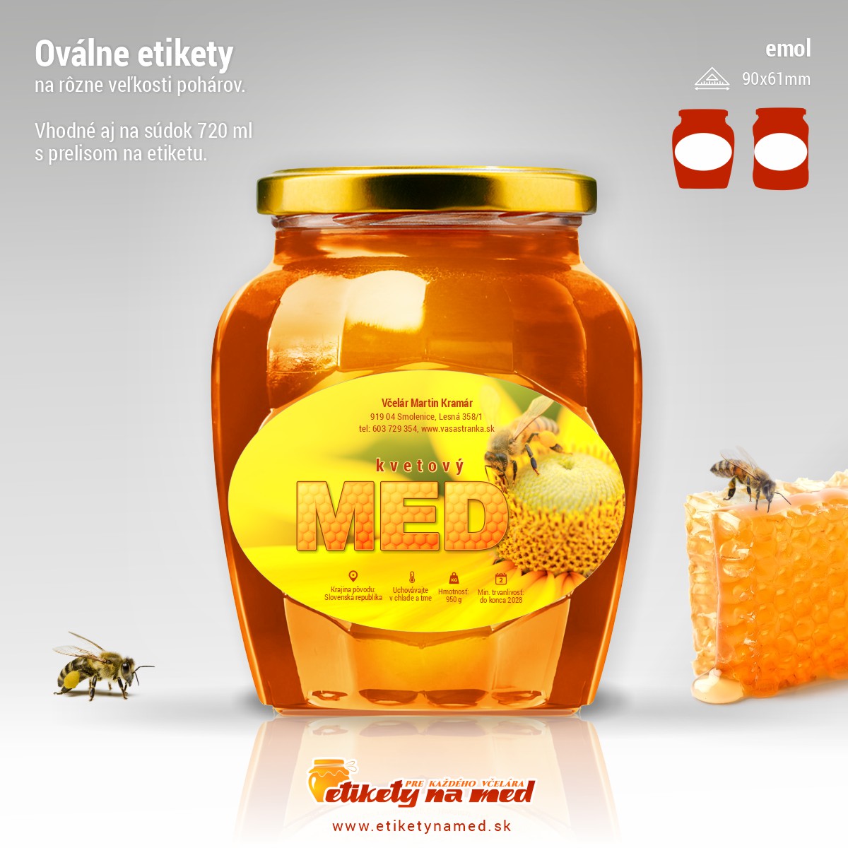 Etiketa na med - emol- 37