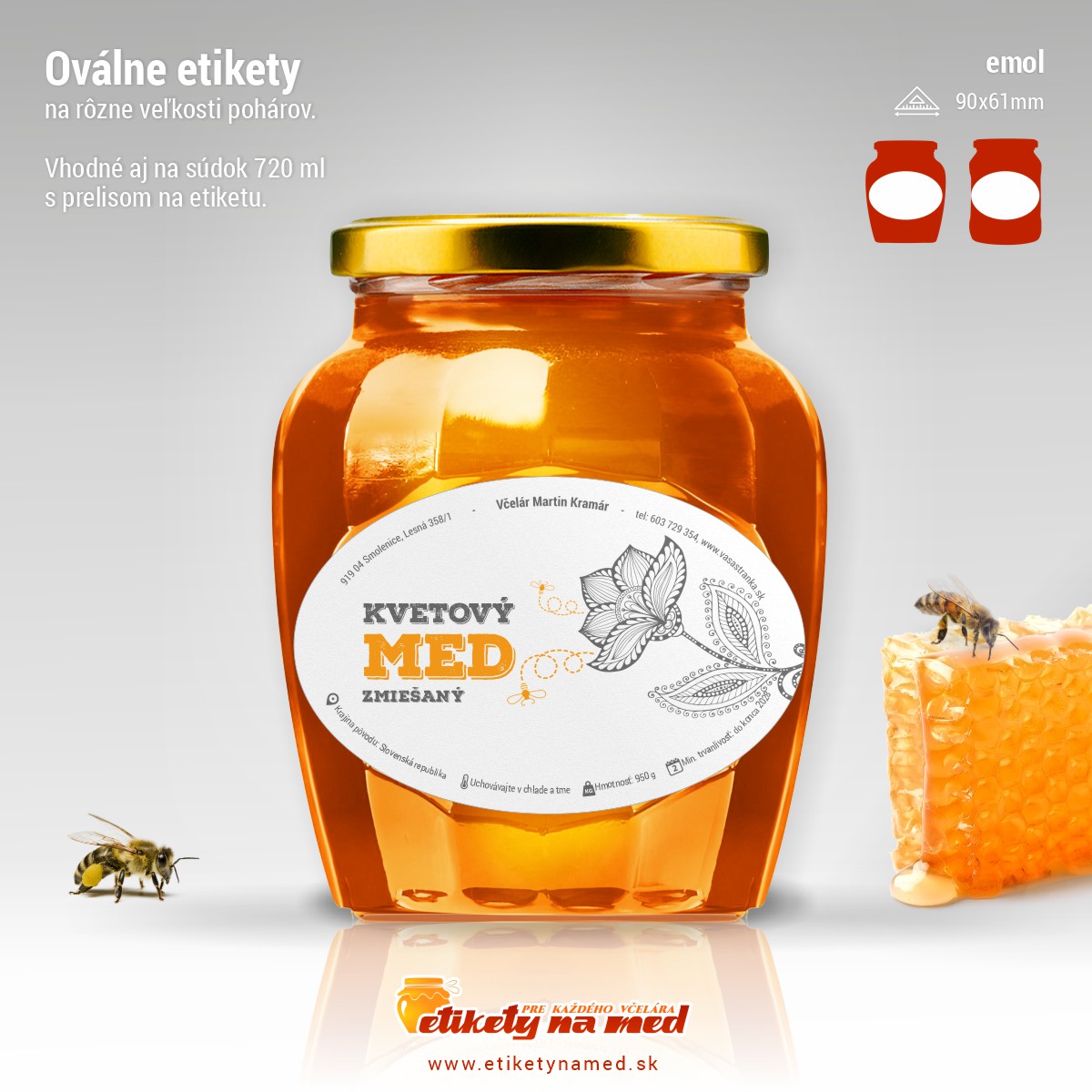 Etiketa na med - emol- 38