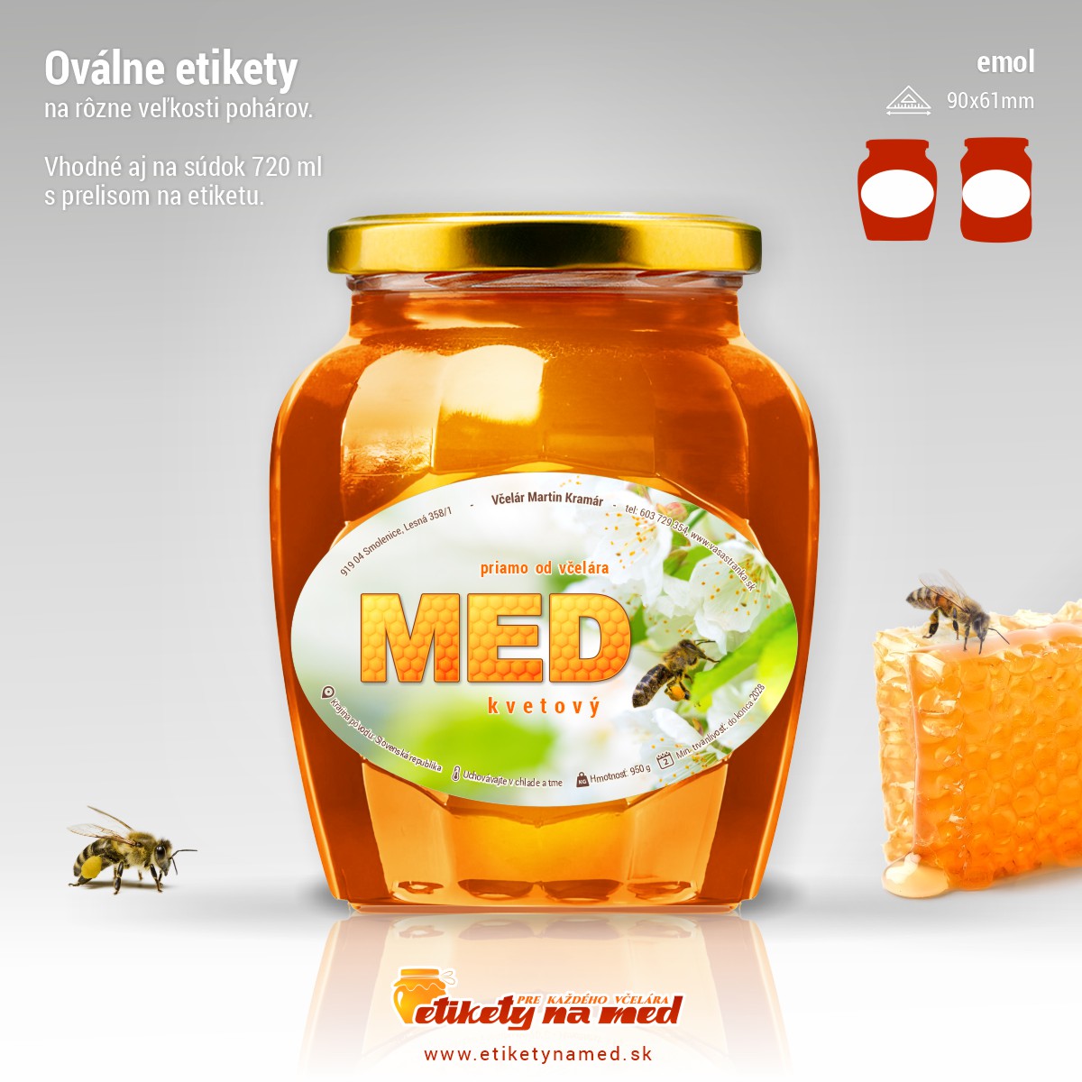 Etiketa na med - emol- 39